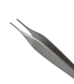 Buzzufy D11 serrated tip tweezers for diamonds, stones, beads, cord, 120mm