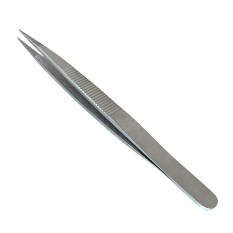 Buzzufy D13 steel jeweler's tweezers with rough tips, 120mm Buzzufy D13 steel jeweler's tweezers with rough tips, 120mm