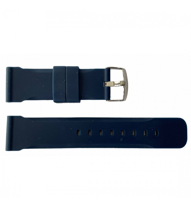 Buzzufy silicone dark blue chrono watch strap 18mm