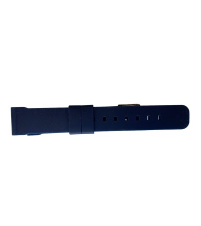 Silicone dark blue chrono watch strap 20 mm