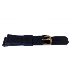 Silicone dark blue chrono watch strap 20 mm
