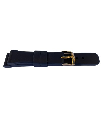 Silicone dark blue chrono watch strap 20 mm
