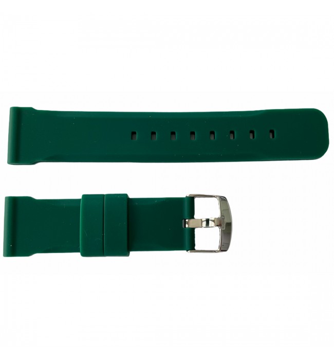 Buzzufy silicone green chrono watch strap 20mm