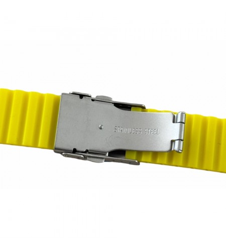 Buzzufy silicone yellow watch strap ...