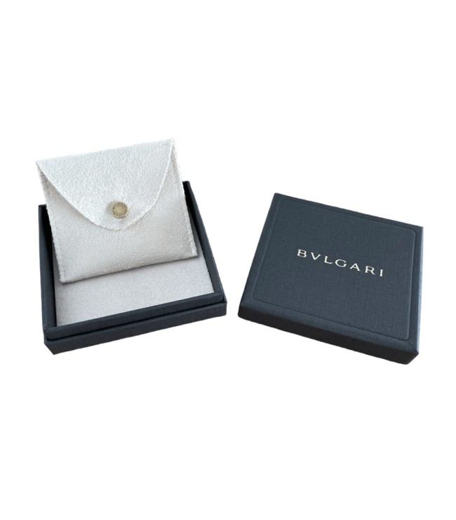 Картонена кутия Bvlgari с пликчета за сребърни бижута