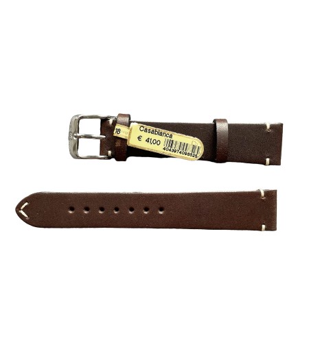 Casablanca genuine dark brown leath ...