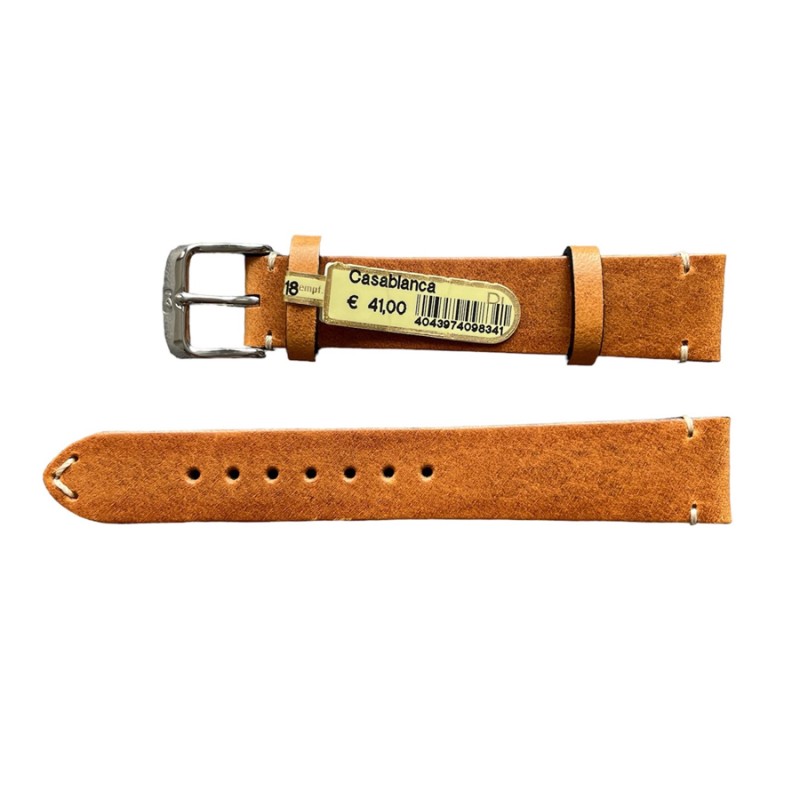 Casablanca genuine light brown leather watch strap with stitch 18 mm Casablanca genuine light brown leather watch strap with stitch 18 mm