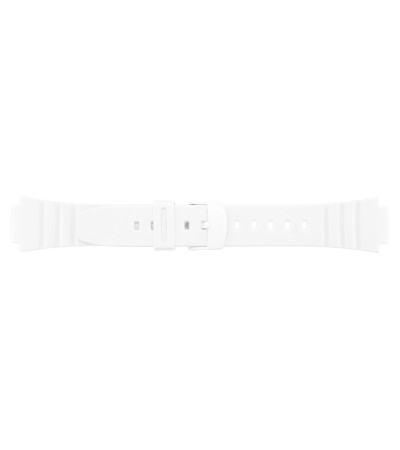 Casio 10409325 white rubber watch strap W-214HC-7AV, W-214HC-7BV 16 mm
