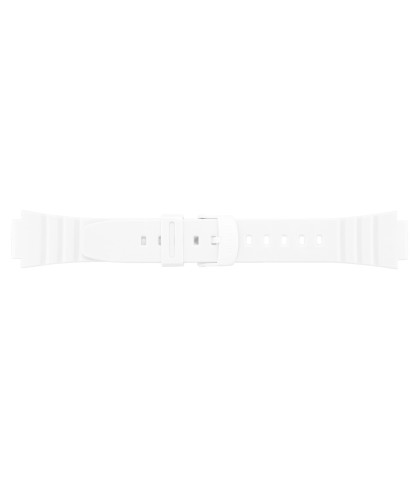 Casio 10409325 white rubber watch strap W-214HC-7AV, W-214HC-7BV 16 mm