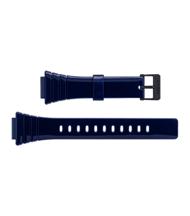 Синя гумена каишка за часовник Casio W-215H-2AV 18 мм