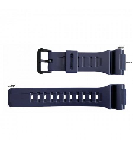 Casio 28/21/18 mm rubber blue strap ...