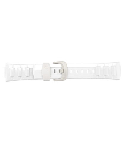 Силиконова каишка за часовник Casio BGD-120P и BLX-100, бяла, 23 мм