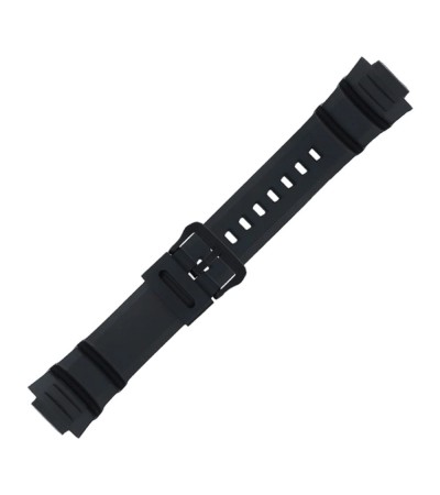 Casio plastic black watch strap 10452435 for MCW-100H, MCW-110H, W-S220, 16 mm