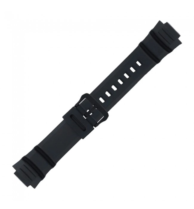 Casio plastic black watch strap 10452435 for MCW-100H, MCW-110H, W-S220, 16 mm