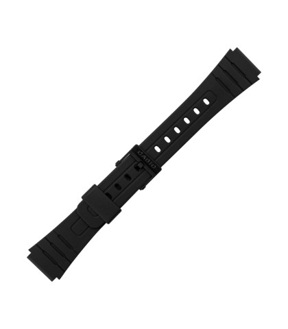 Casio plastic black watch strap 71604002 for F-91W, F-94, F-105W, 18 mm
