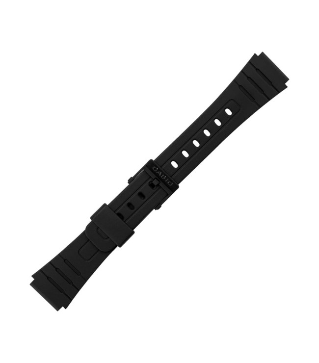 Черна пластмасова каишка за часовник Casio 71604002 18 мм