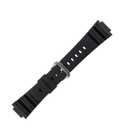 Casio plastic black watch strap 71604349 for DW-660, DW-5300, DW-5900C, DW-6200, 16 mm