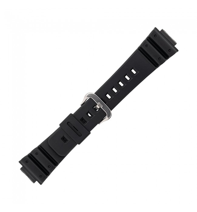 Casio plastic black watch strap 71604349 for DW-660, DW-5300, DW-5900C, DW-6200, 16 mm