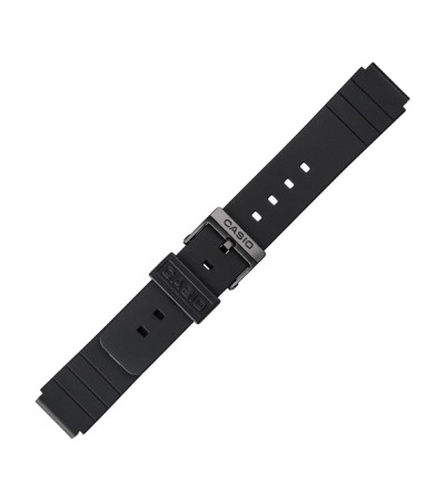Casio plastic black watch strap 71604416 for MQ-24 MQ-58, MQ-104, 16 mm