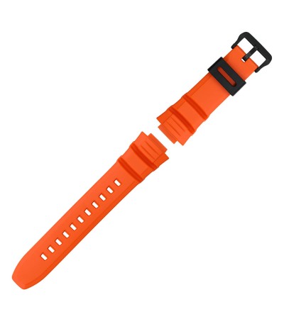 Casio plastic orange watch strap 10526077 for MCW-100H 26 mm