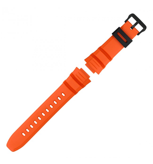 Casio plastic orange watch strap 10526077 for MCW-100H 26 mm