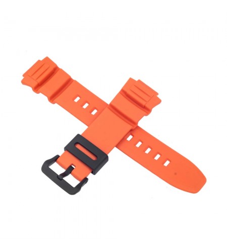 Casio plastic orange watch strap 10 ...
