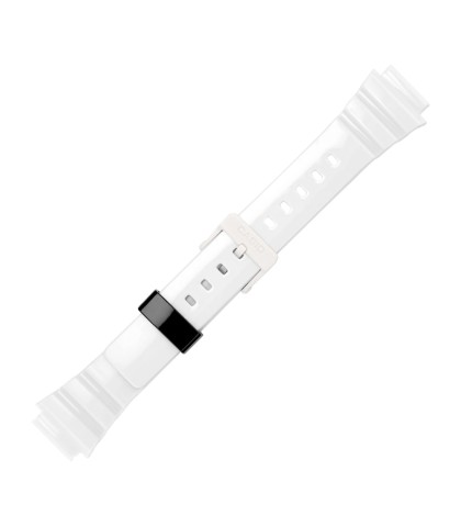 Бял пластмасов каишка за часовник Casio 10460285 за MRW-200HC-7B, 18 мм