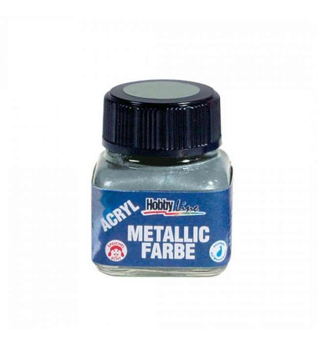 Color Lacquer for clock hands, silver metallic paint 20 ml