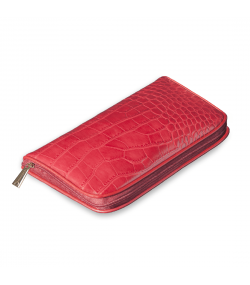 Connoisseurs leather red jewellery clutch CONN1054