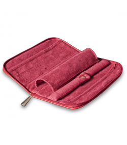 Connoisseurs leather red jewellery clutch CONN1054