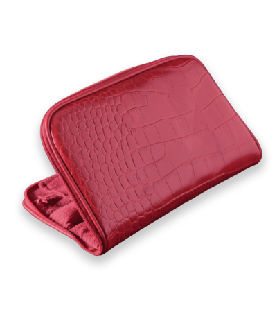 Connoisseurs leather red jewellery clutch CONN1054