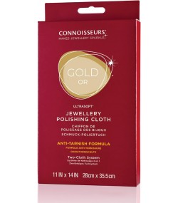 Connoisseurs Gold Jewellery Cleaning Cloth Ultrasoft Polishing Cloths to Clean, Buff & Restore Shine CONN738