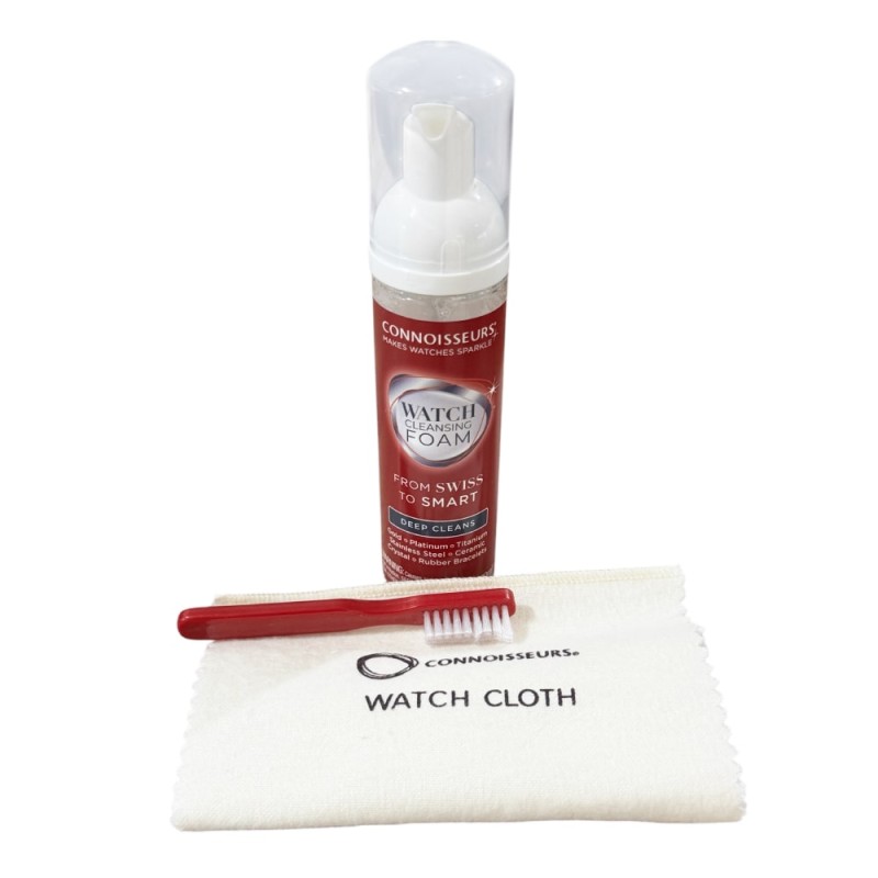 Connoisseurs Watch Cleansing Foam + Polish Cloth + Brush CONN789 Connoisseurs Watch Cleansing Foam + Polish Cloth + Brush CONN789