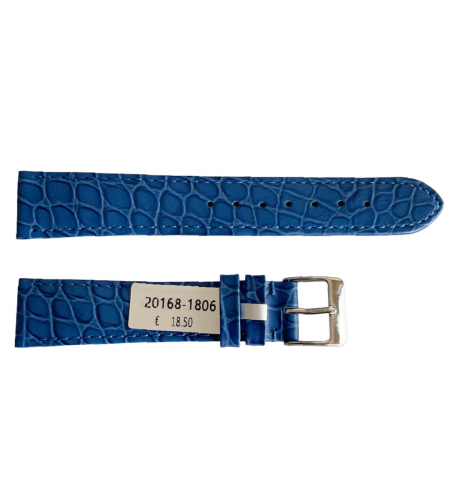 Crocodile leather blue strap for wa ...