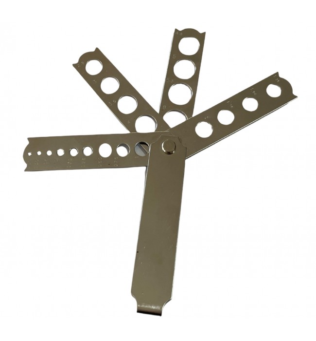 Diamond gauge with different holes for measuring precious stones 0.01 to 6 ct