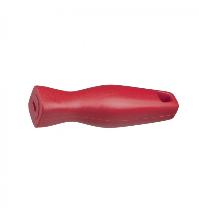 Dick file handle plastic, red, length 100 mm