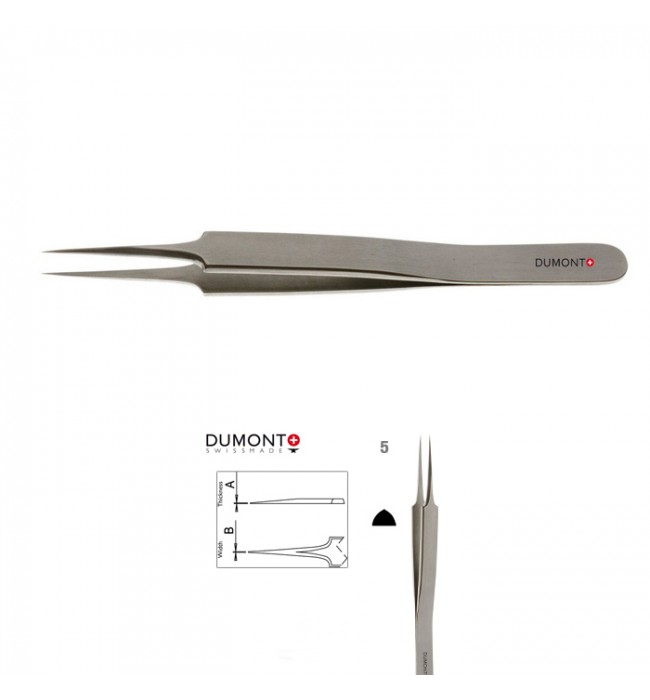 Dumont Dumoxel #5 antimagnetic tweezers 110 mm