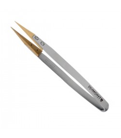 Dumont Dumoxel tweezer 159 with wooden tips for scratch-sensitive components 110 mm