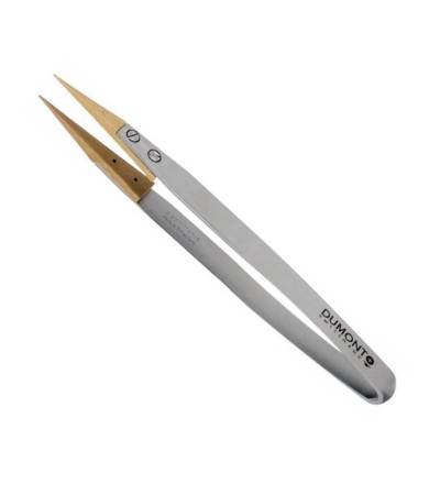 Dumont Dumoxel tweezer 159 with wooden tips for scratch-sensitive components 110 mm
