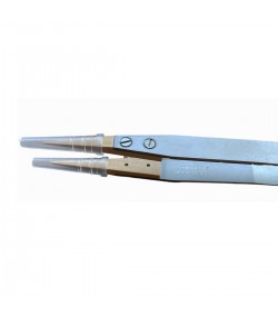 Dumont Dumoxel tweezer 159 with wooden tips for scratch-sensitive components 110 mm