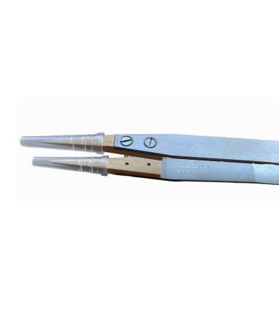 Dumont Dumoxel tweezer 159 with wooden tips for scratch-sensitive components 110 mm