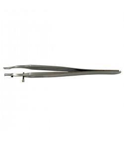 Dumont tweezer Type 9/2, for Breguet hairspring spiral, wide execution, stainless steel-carbon, 110 mm