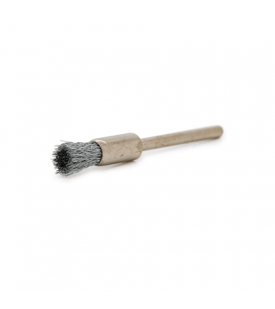 End brush, steel, Ø 5 x 8 mm, wire Ø 0,1 mm, HP shaft