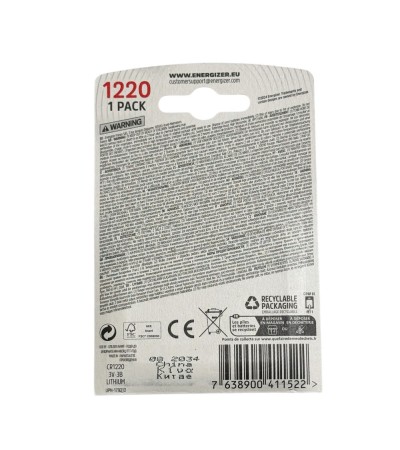 Energizer CR1220 lithium coin battery