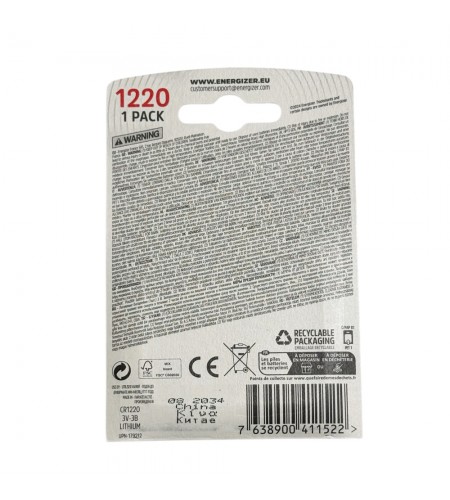 Energizer CR1220 lithium coin batte ...