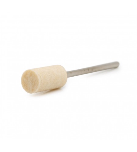 Felt polisher hard white wheel, cyl ...