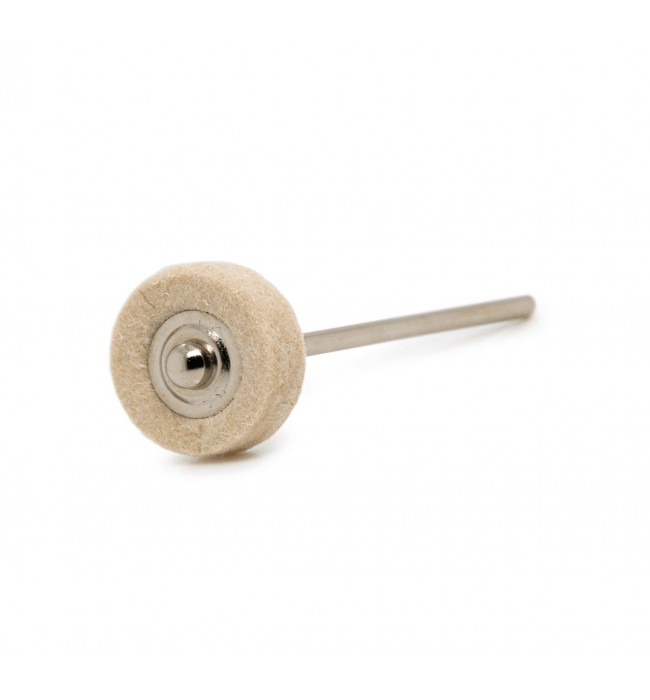 Felt polisher soft white wheel, Ø 21 mm, HP shaft