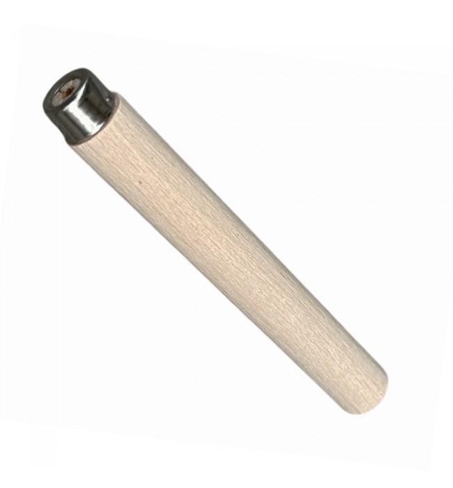 File handle of wood with metal ferrule, 100-150 mm