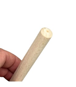 File handle of wood with metal ferrule, 100-150 mm