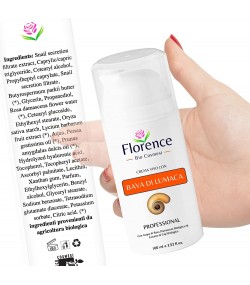 Florence Organics Face Cream with Snail Secretion Extract, Hyaluronic Acid, 100 ml